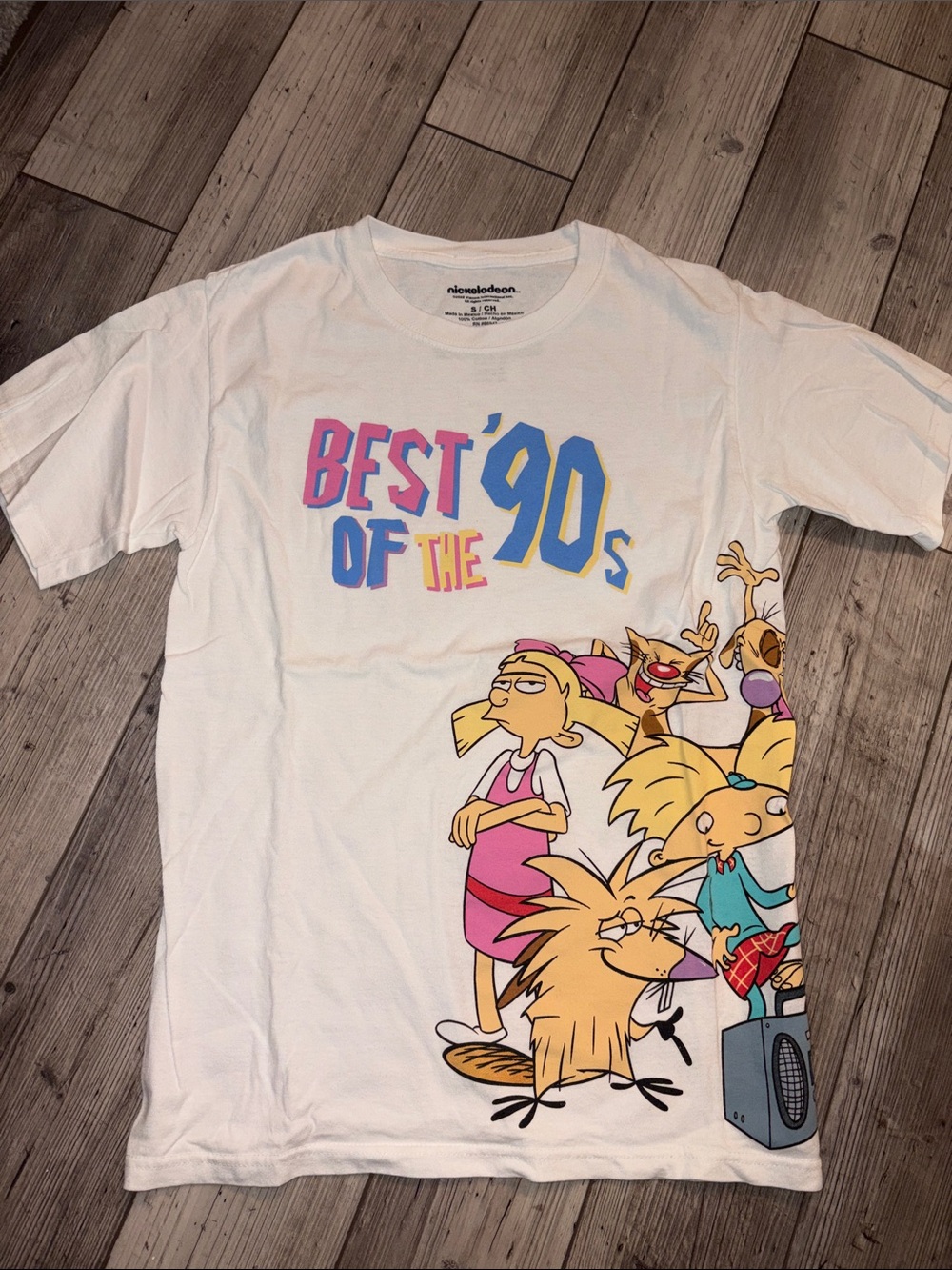 NWOT women’s Nickelodeon White 'Best of the 90s' Graphic Tee